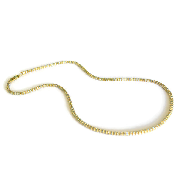 Box Chain Necklace in 18K Yellow Gold, 3.4mm