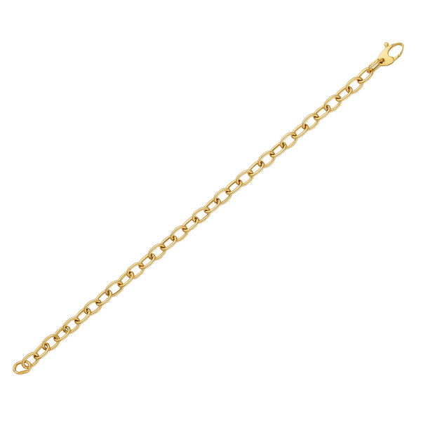 AFJ Gold Collection - Oval Link Chain Bracelet, Yellow Gold – AF Jewelers
