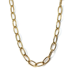 AFJ Gold Collection - Oval Link Chain Necklace, Yellow Gold
