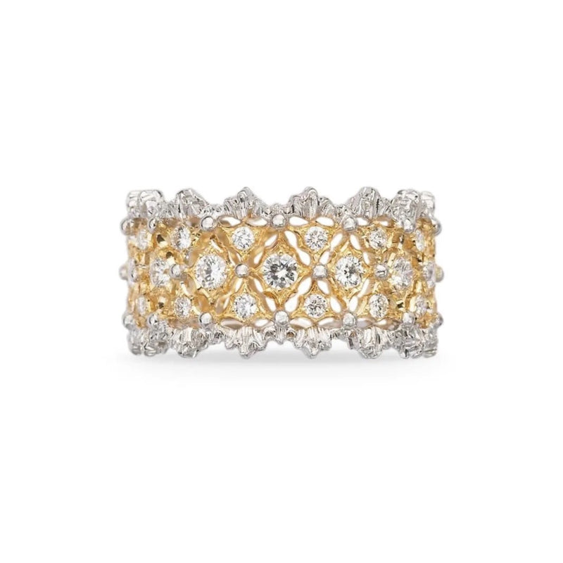 Buccellati Étoilée Eternelle 18-karat White And Yellow Gold Diamond Ring in  Metallic