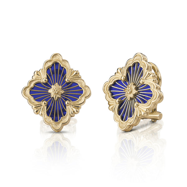 buccellati-opera-tulle-button-earrings-blue-cathedral-enamel-yellow-gold-JAUEAR017974