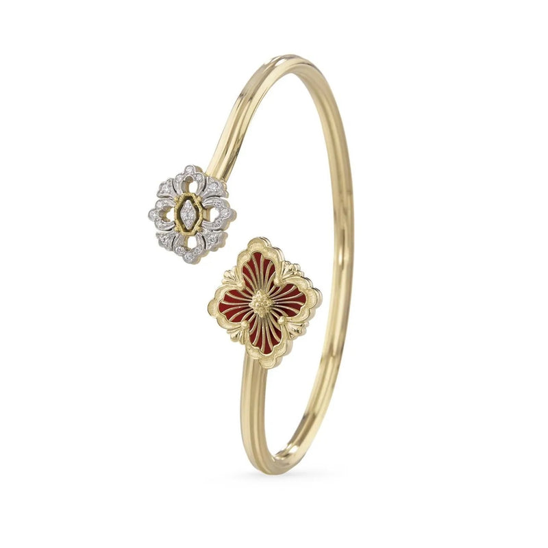 Opera Tulle Buccellati - Opera Tulle - Bracelet with Diamonds and Red Enamel, 18k ...