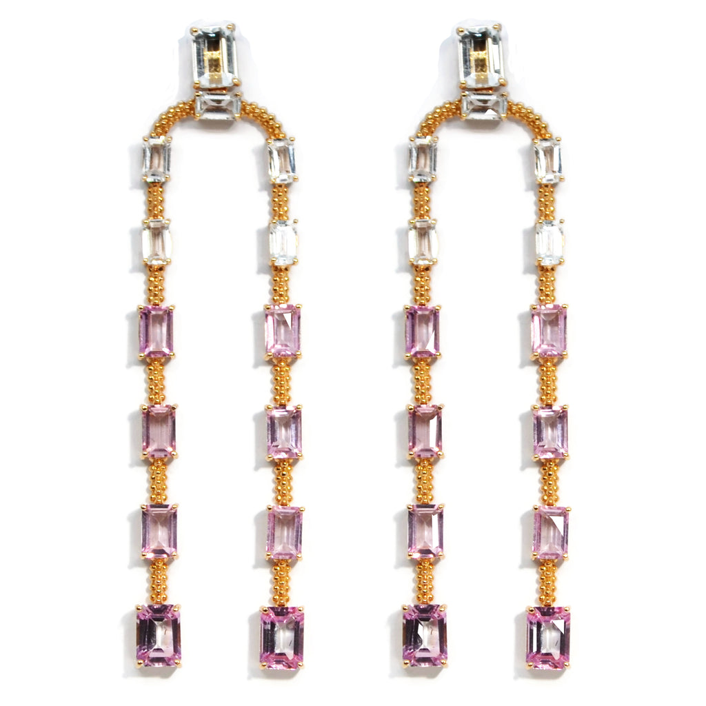 Carla Amorim - Acqua - Drop Earrings, Topaz, Rose Gold – AF Jewelers