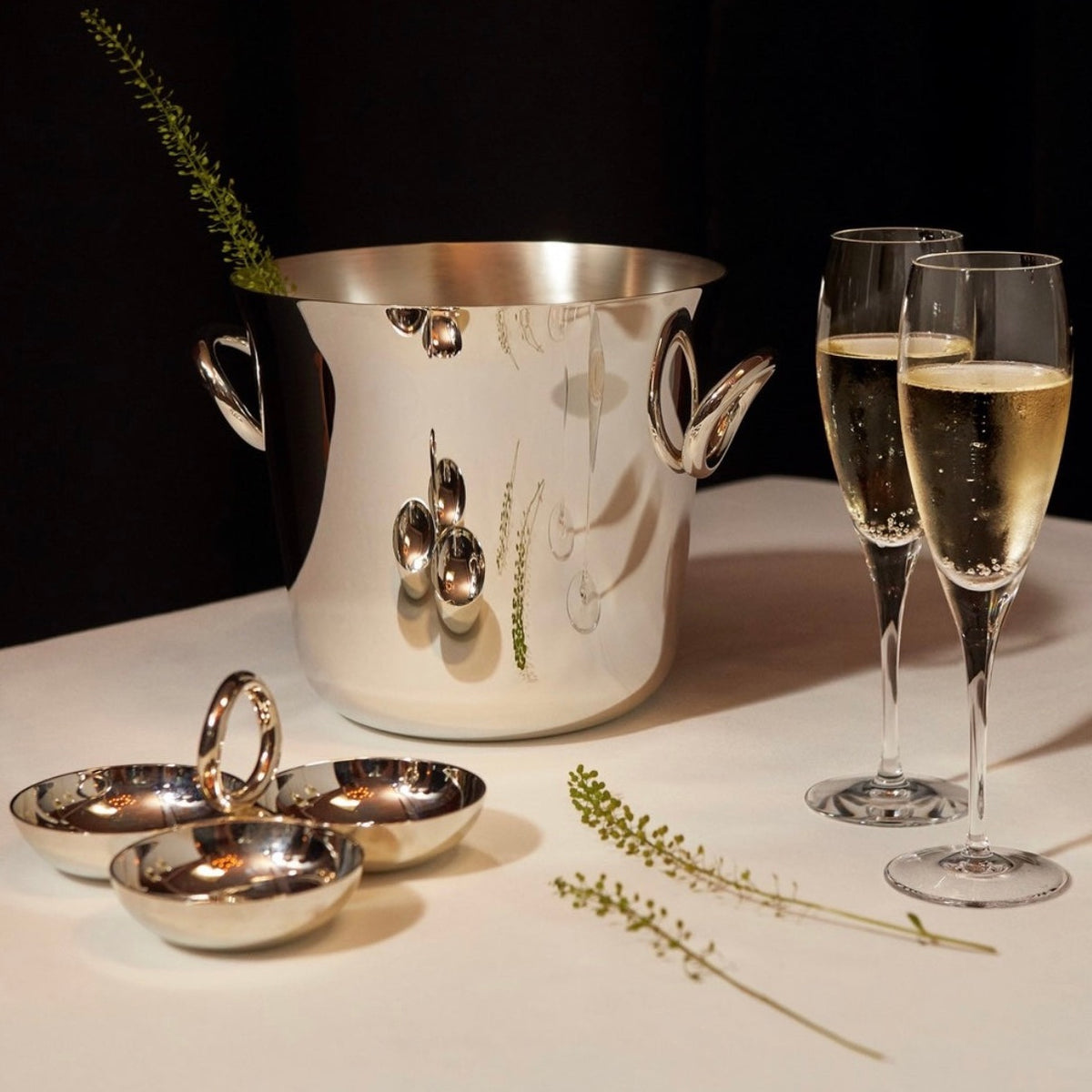 Christofle Paris - Vertigo - Small Silver-Plated 3-Bowl Snack Dish