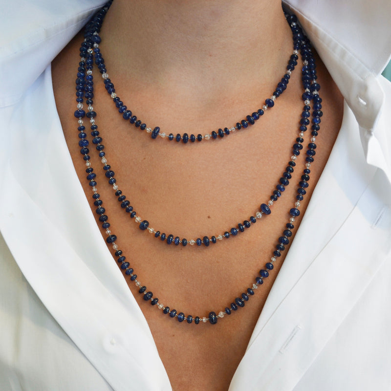 Eclat Jewels - One of a Kind Necklace with Sapphires and Diamonds