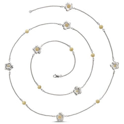 Buccellati-Blossoms-Gardenia-Station-Necklace-with-Brown-Diamonds-Sterling-Silver-with-Gold-Accents