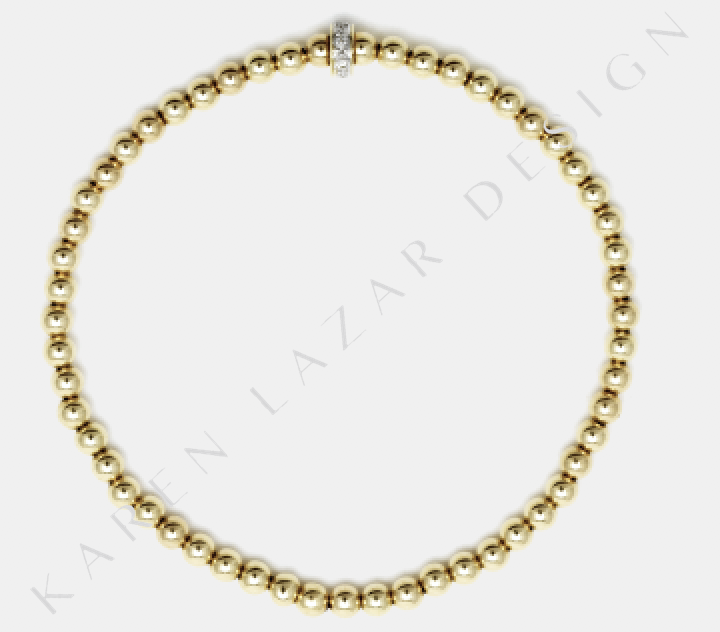 karen-lazar-3mm-yellow-gold-diamond-rondelle-flex-bracelet