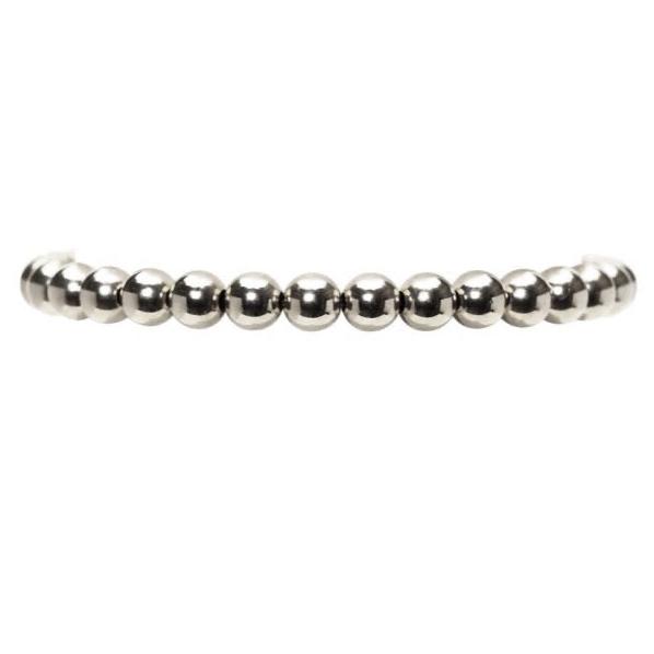 Karen Lazar - 5 mm Sterling Silver Bead Flex Bracelet – AF