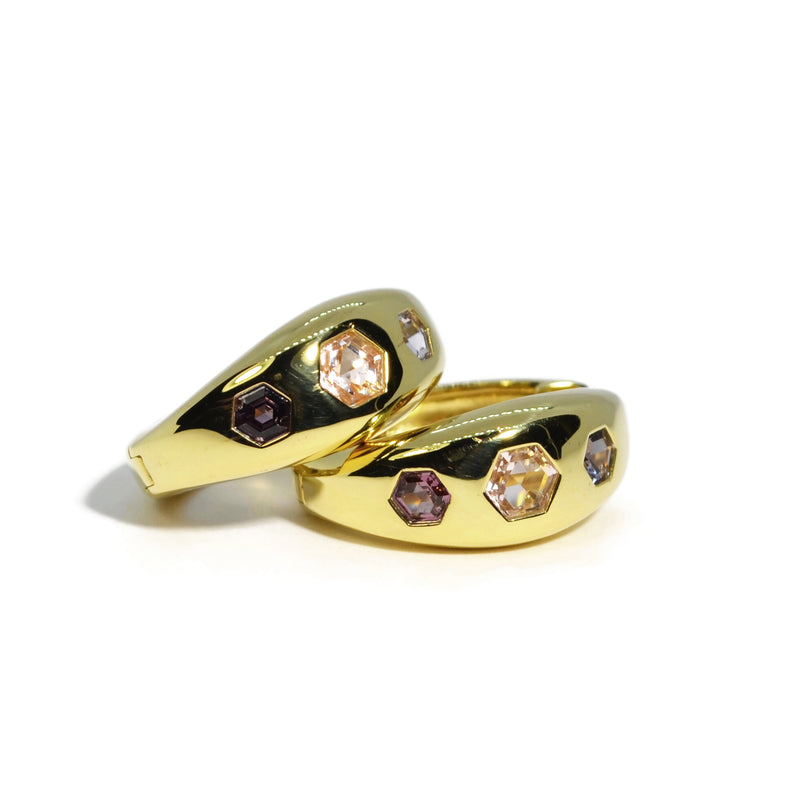 lauren-k-gypsy-hoop-earrings-jewelry-morganite-purple-spinels-yellow-gold-E402YMGSPN