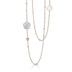 Pasquale Bruni - Bon Ton - Necklace, 18k Rose Gold with Blue Chalcedony,  Milky Quartz, and Diamonds