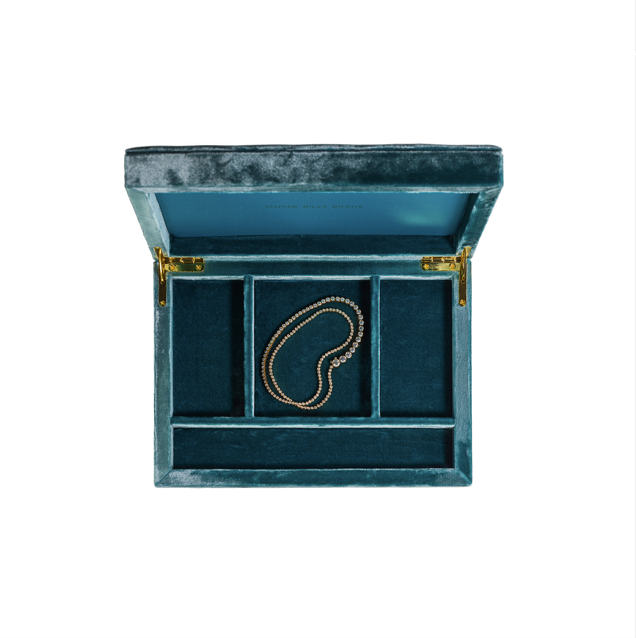 Sophie Bille Brahe Miami velvet jewellery box - Blue